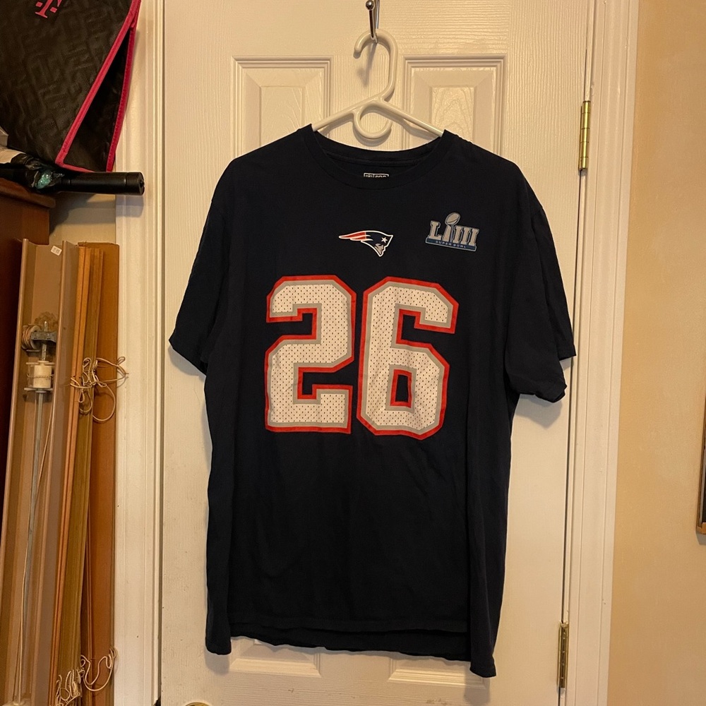 NFL🏈#26 Michel New England Patriots Super Bowl LIII Shirt👕Sz XL